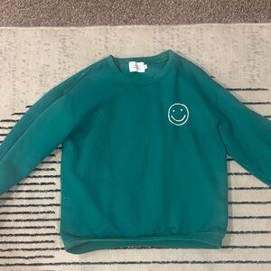 Green Smiley Sweatshirt